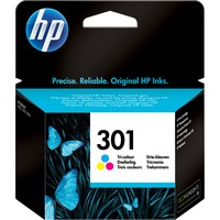 HP Cartuccia originale inchiostro tricromia 301 Resa standard, Inchiostro colorato, 3 ml, 150 pagine, 1 pz, Vendita al dettaglio