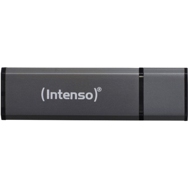 Intenso Alu Line unità flash USB 32 GB USB tipo A 2.0 Antracite Nero, 32 GB,  USB tipo A, 2.0, 28 MB/s, Cuffia, Antracite